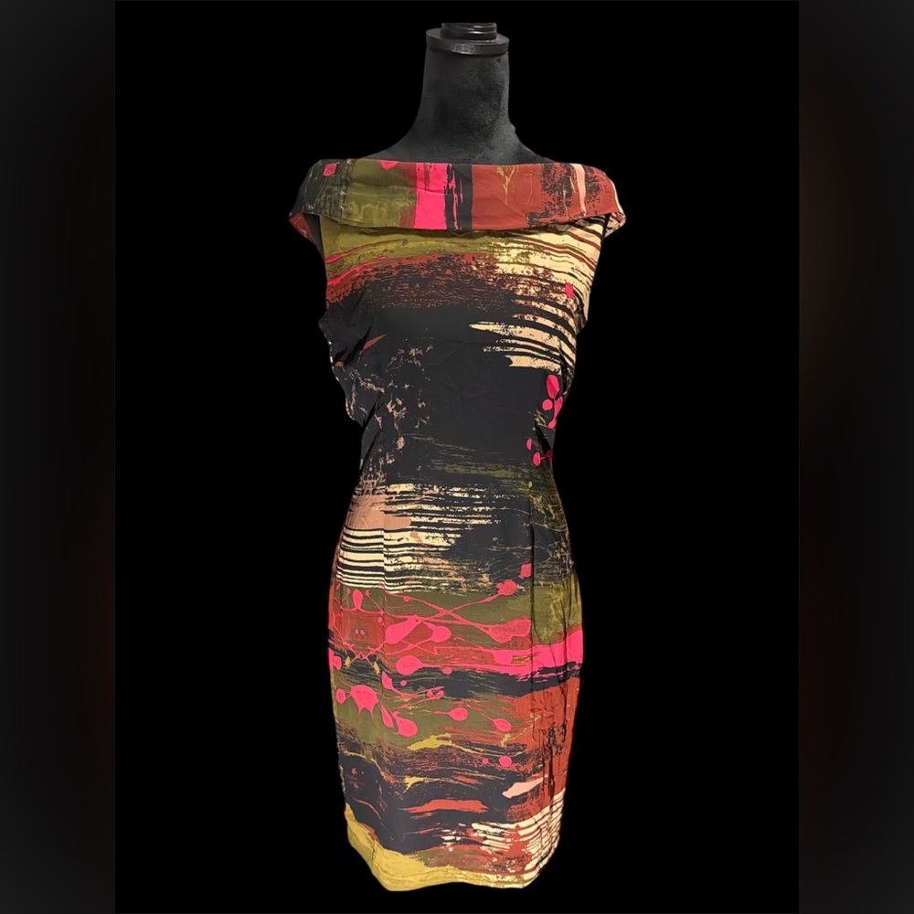 Vibrant Abstract Midi Dress